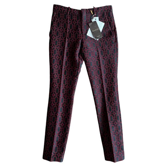 Gucci Printed Mid-Rise Skinny Leg Pants, XS/US0/IT36 - Picture 1 of 14